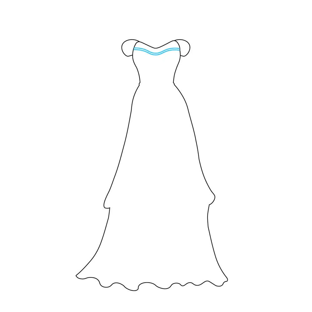 How to Draw A Dress Step by Step Step  4