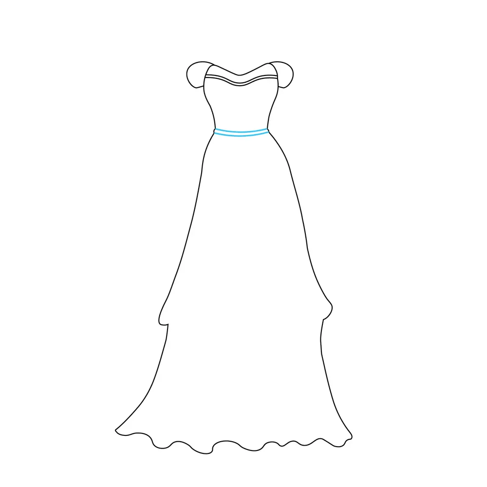 How to Draw A Dress Step by Step Step  5