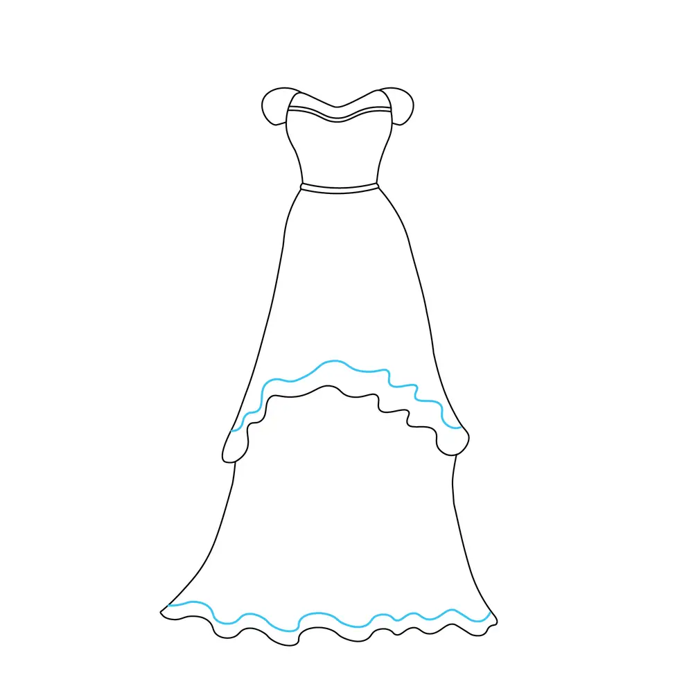 How to Draw A Dress Step by Step Step  7