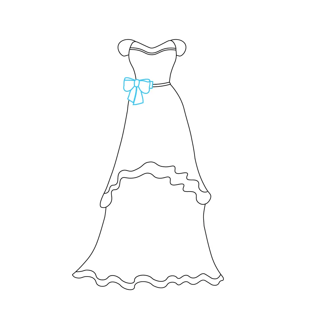 How to Draw A Dress Step by Step Step  8