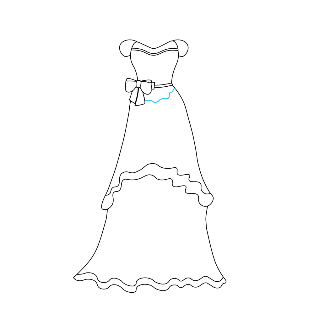 How to Draw A Dress Step by Step Step  9
