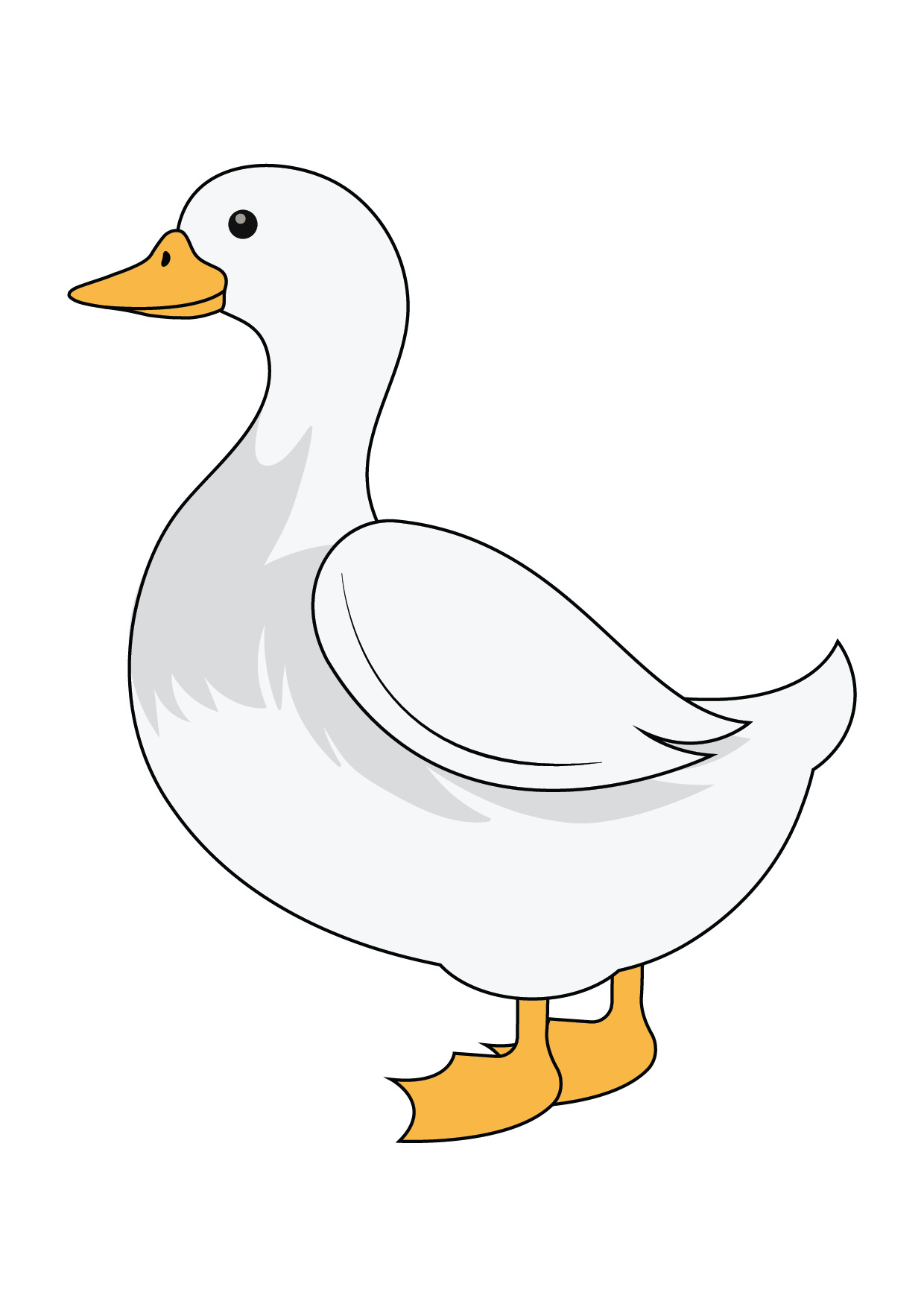 How to Draw A Duck Step by Step Printable