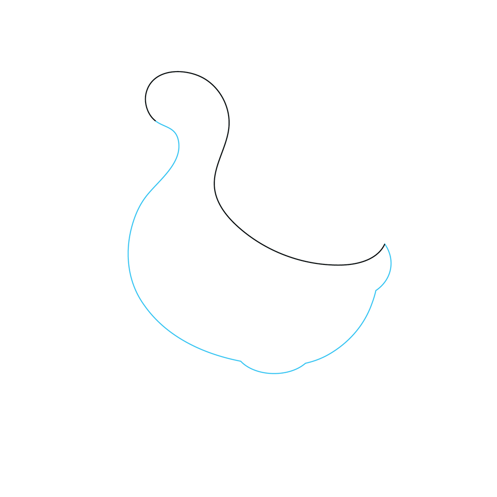 How to Draw A Duck Step by Step Step  2