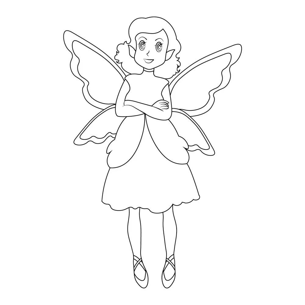 How to Draw A Fairy Step by Step Step  10