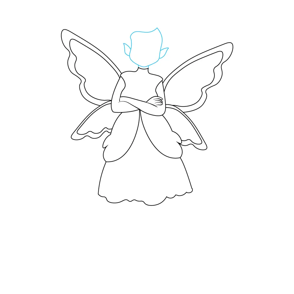 How to Draw A Fairy Step by Step Step  6