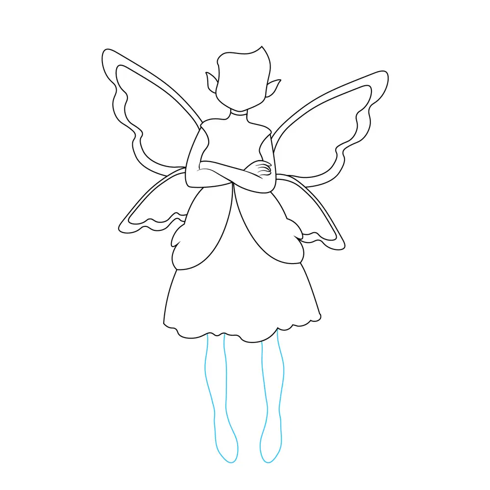 How to Draw A Fairy Step by Step Step  7