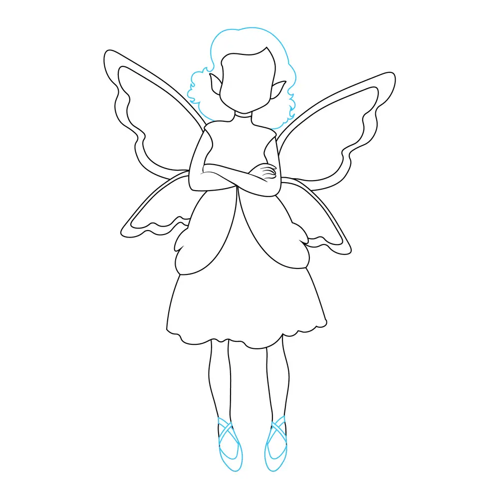 How to Draw A Fairy Step by Step Step  8