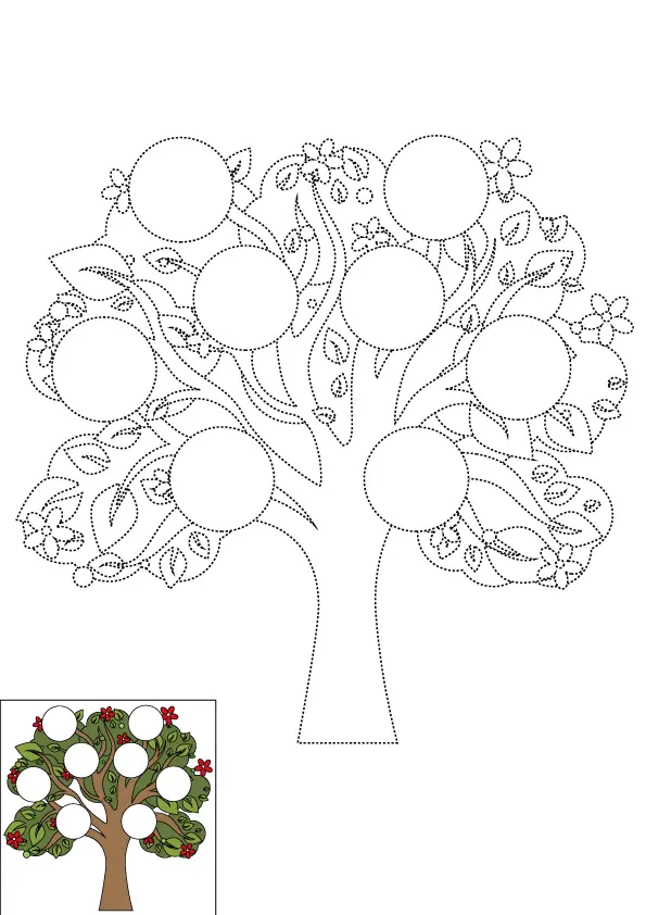 How to Draw A Family Tree Step by Step Printable Dotted