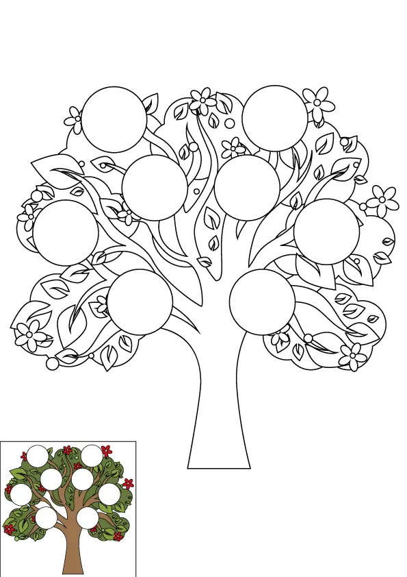 How to Draw A Family Tree Step by Step Printable Color