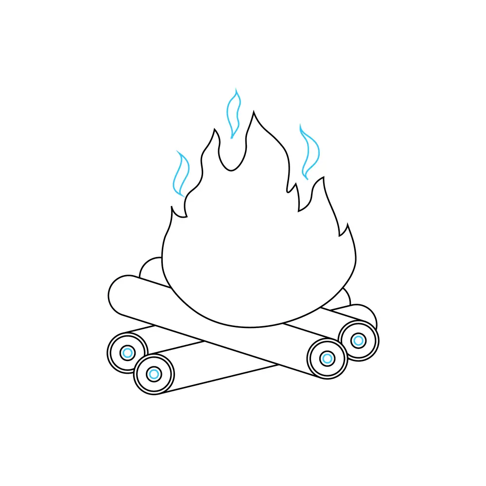 How to Draw A Fire Step by Step Step  8