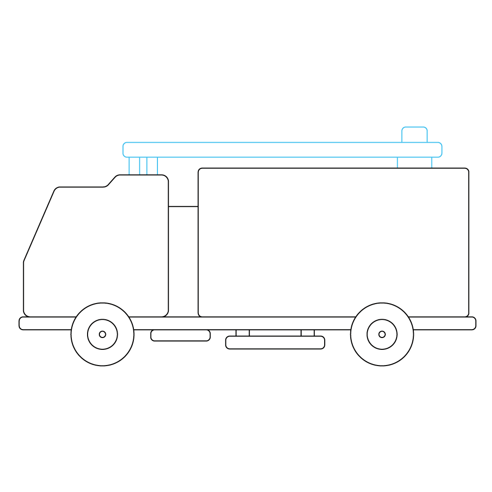 How to Draw A Fire Truck Step by Step Step  5