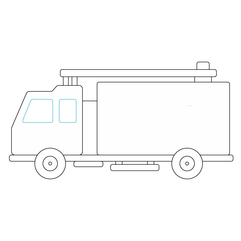 How to Draw A Fire Truck Step by Step Step  6