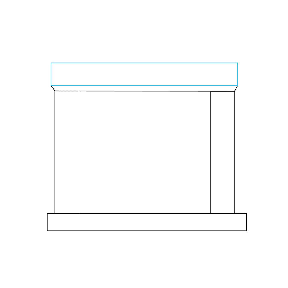 How to Draw A Fireplace Step by Step Step  4