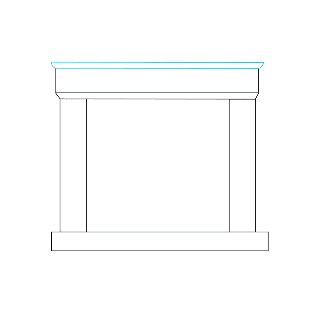 How to Draw A Fireplace Step by Step Step  5