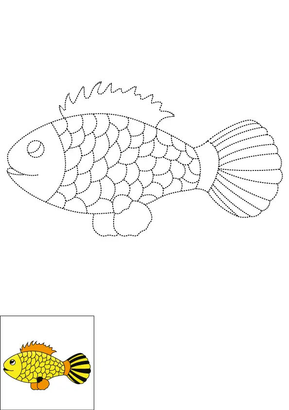 How to Draw A Fish Step by Step Printable Dotted