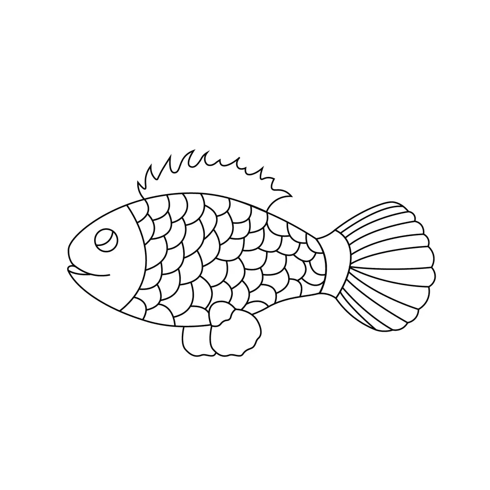 How to Draw A Fish Step by Step Step  10
