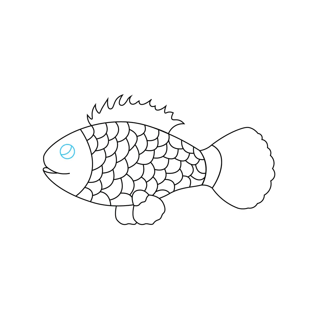 How to Draw A Fish Step by Step Step  8