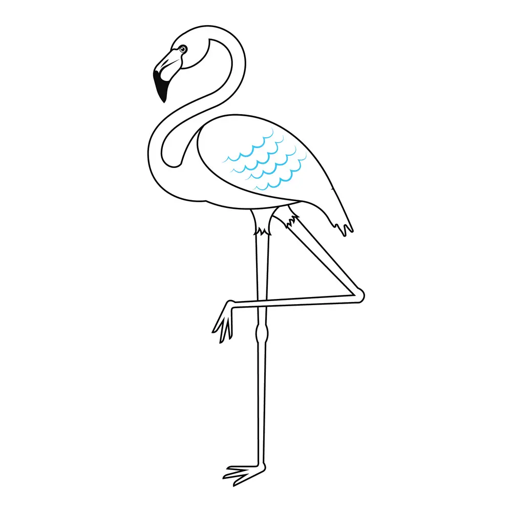 How to Draw A Flamingo Step by Step Step  8