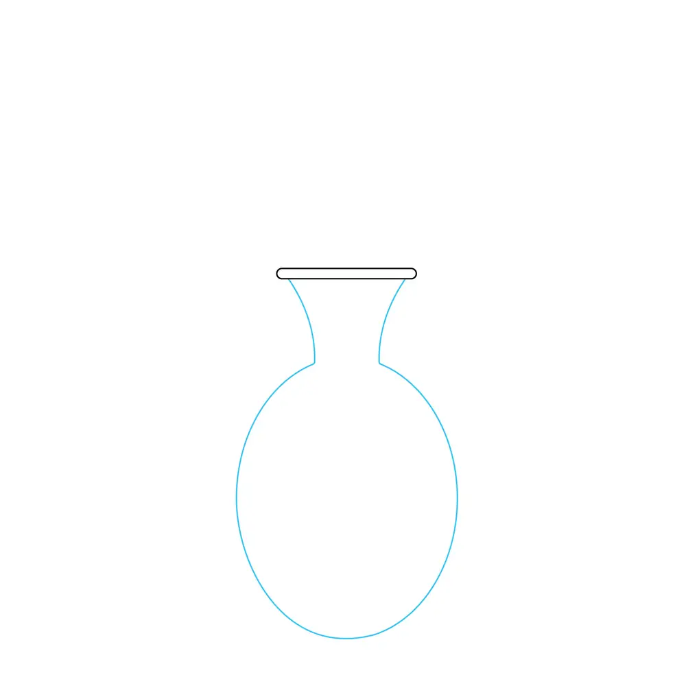 How to Draw A Flower Vase Step by Step Step  2