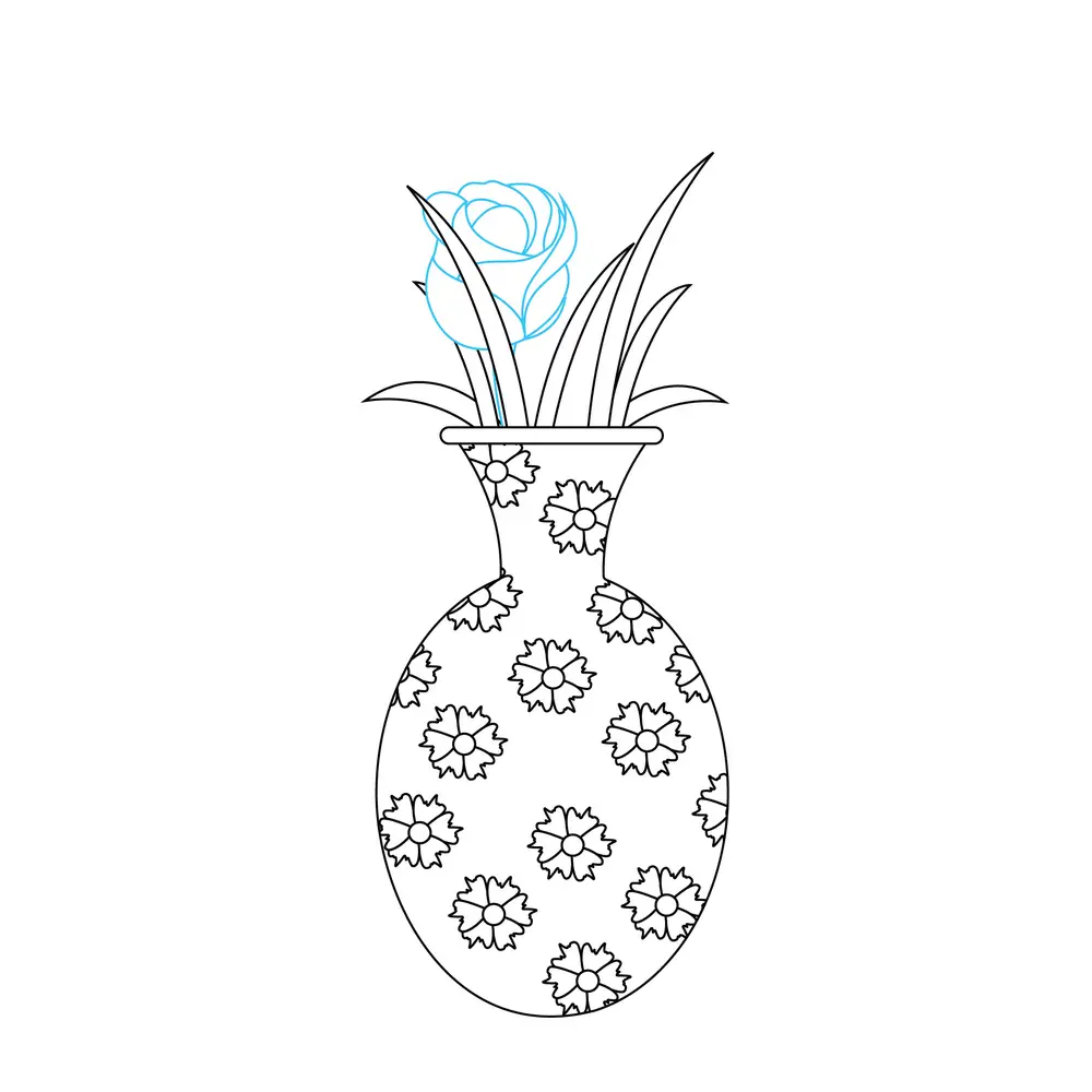 How to Draw A Flower Vase Step by Step Step  6