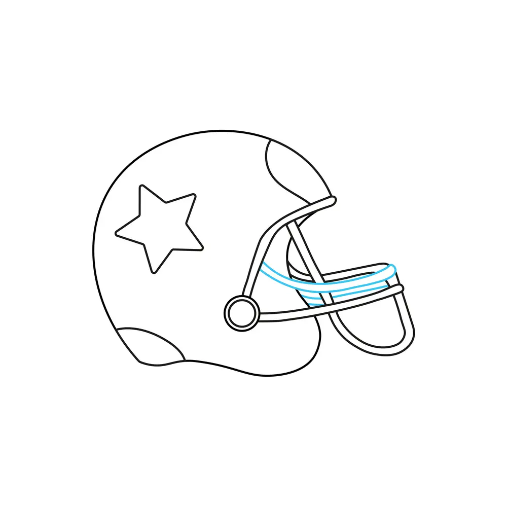 How to Draw A Football Helmet Step by Step Step  8
