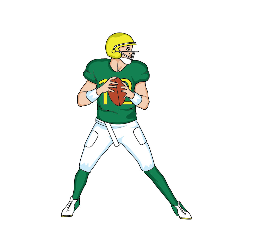 How to Draw A Football Player Step by Step Step  10