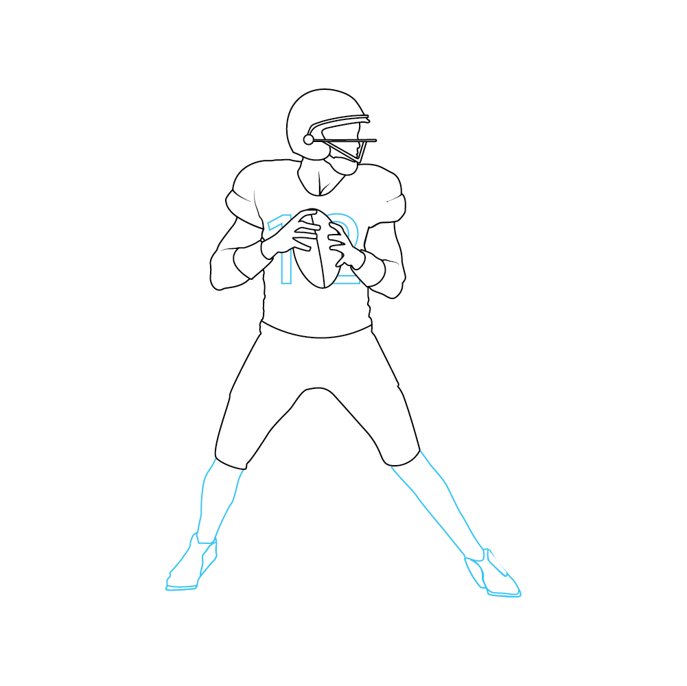 How to Draw A Football Player Step by Step