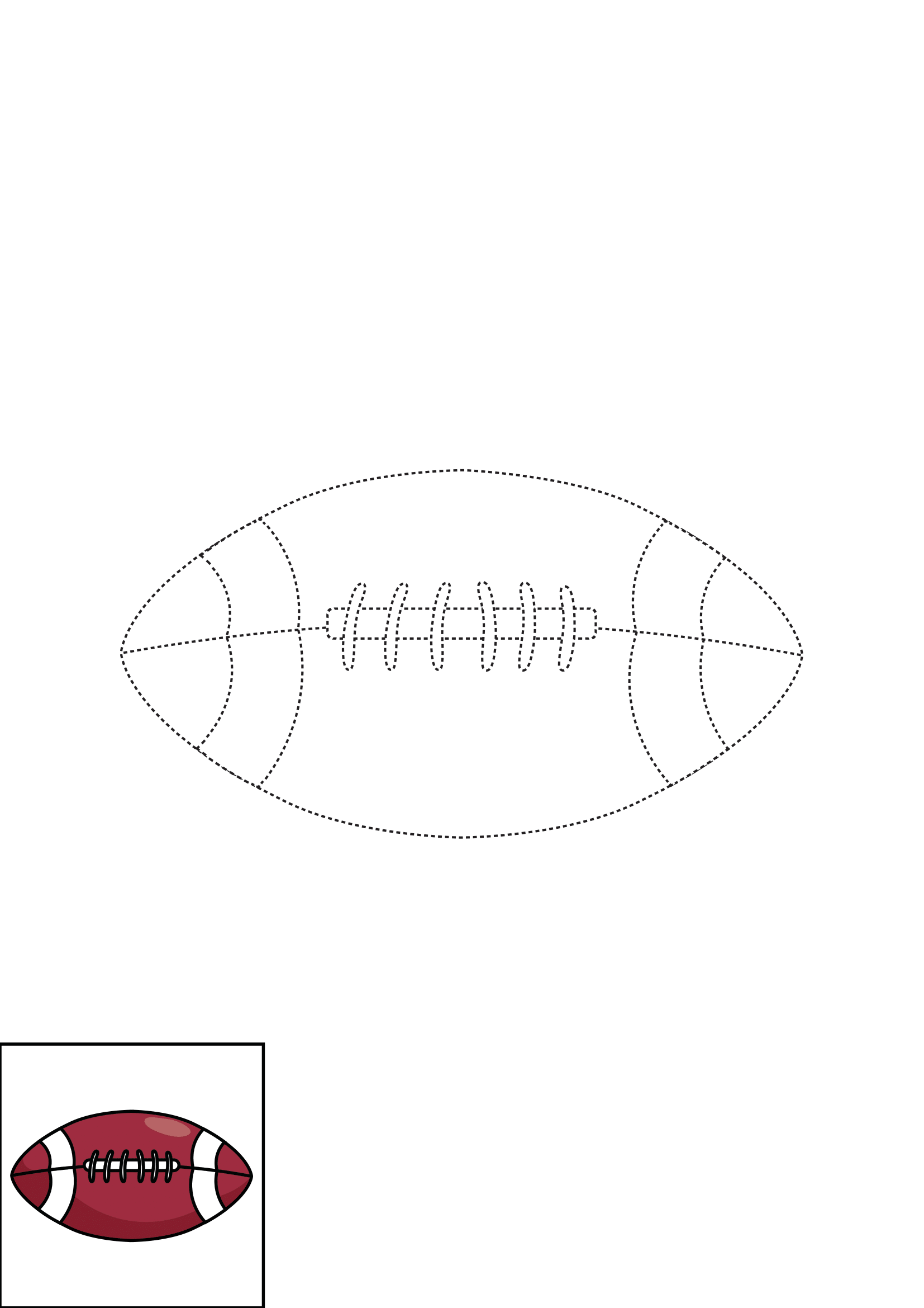 How to Draw A Football Step by Step Printable Dotted