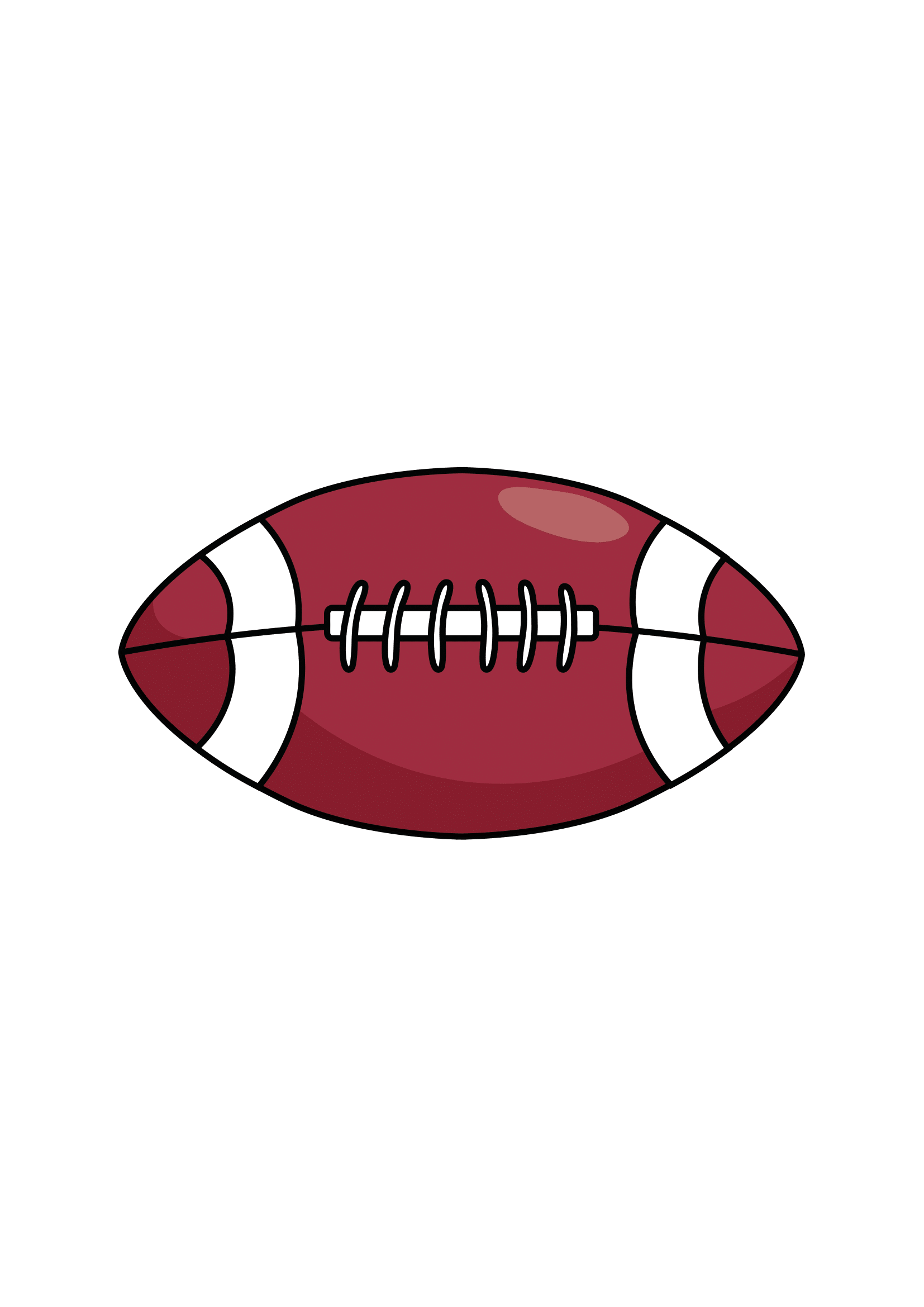 How to Draw A Football Step by Step Printable