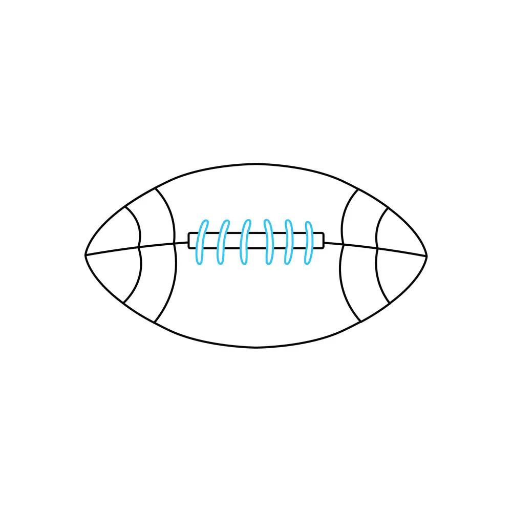 How to Draw A Football Step by Step Step  7