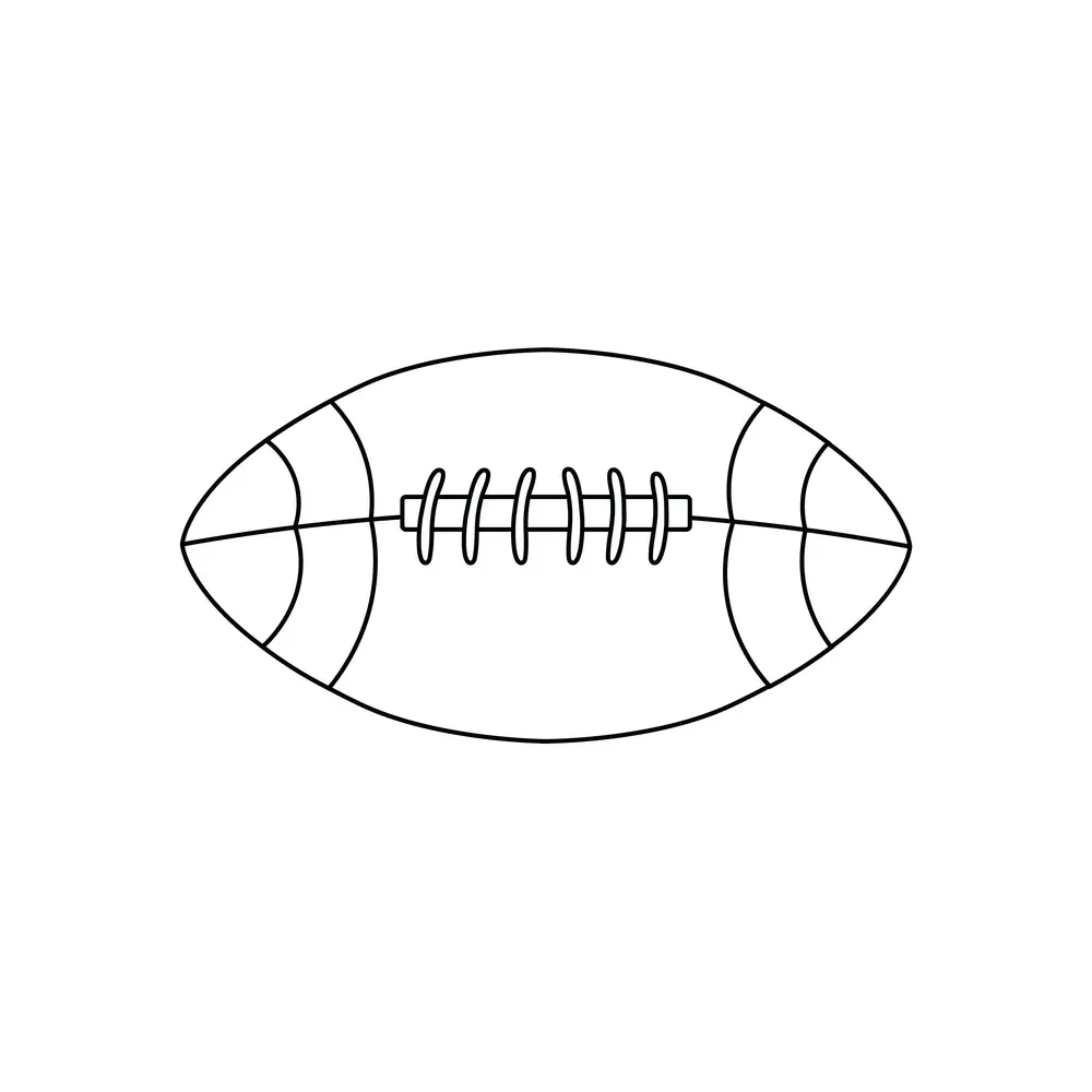 How to Draw A Football Step by Step Step  8