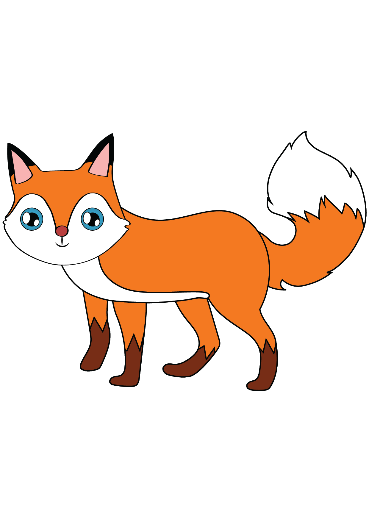 How to Draw A Fox Step by Step Printable