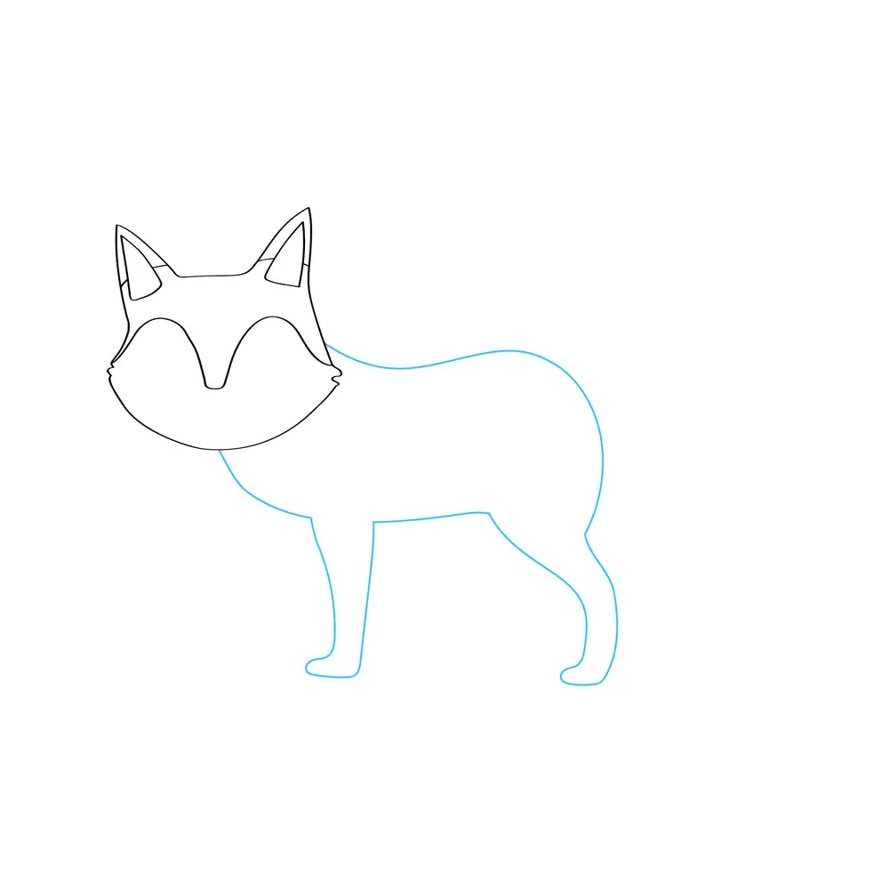 How to Draw A Fox Step by Step Step  3