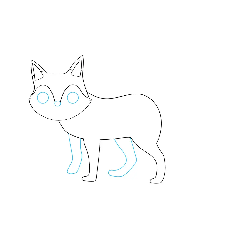 How to Draw A Fox Step by Step Step  4