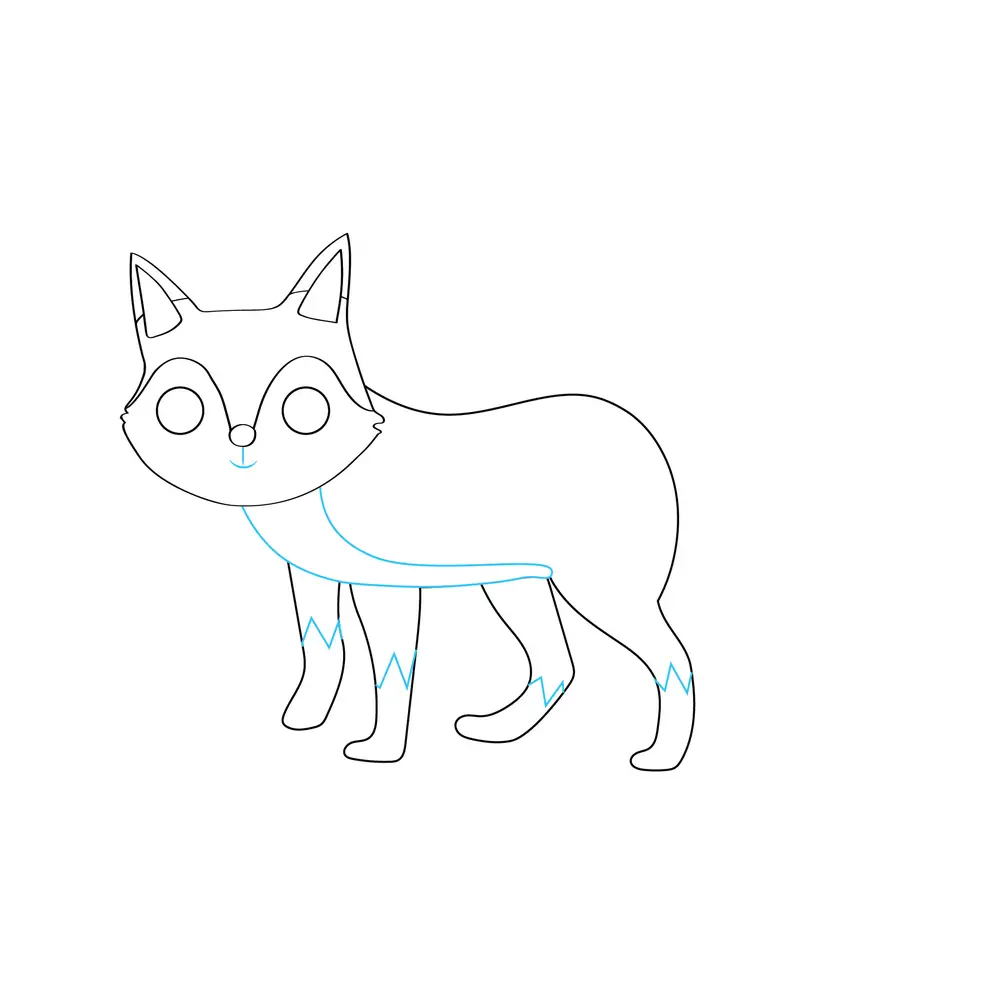 How to Draw A Fox Step by Step Step  5