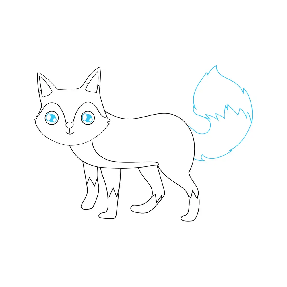 How to Draw A Fox Step by Step Step  6