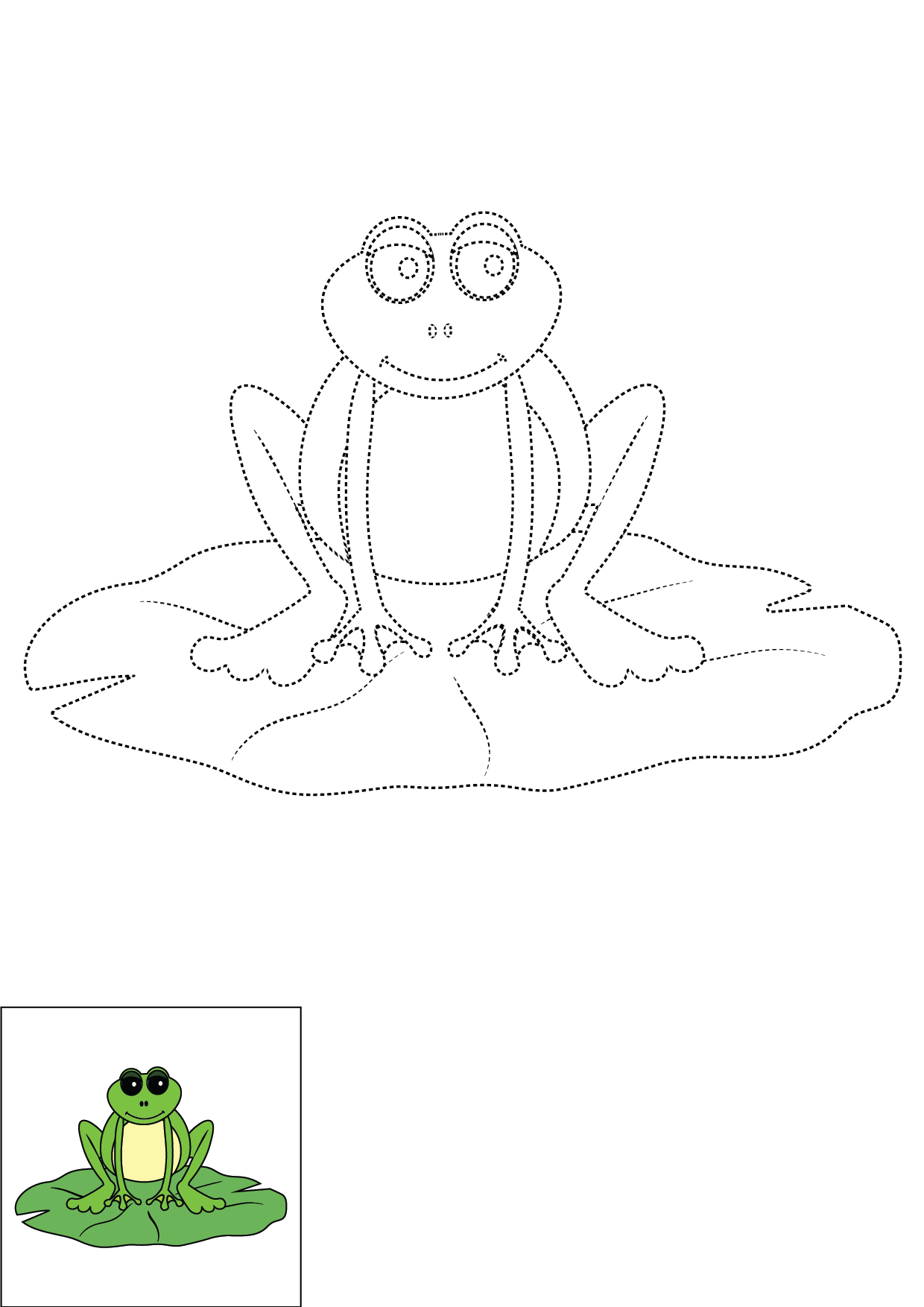 How to Draw A Frog Step by Step Printable Dotted