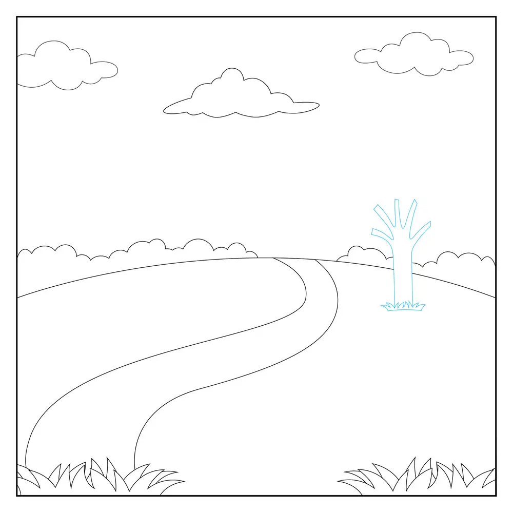 How to Draw A Garden Step by Step Step  6