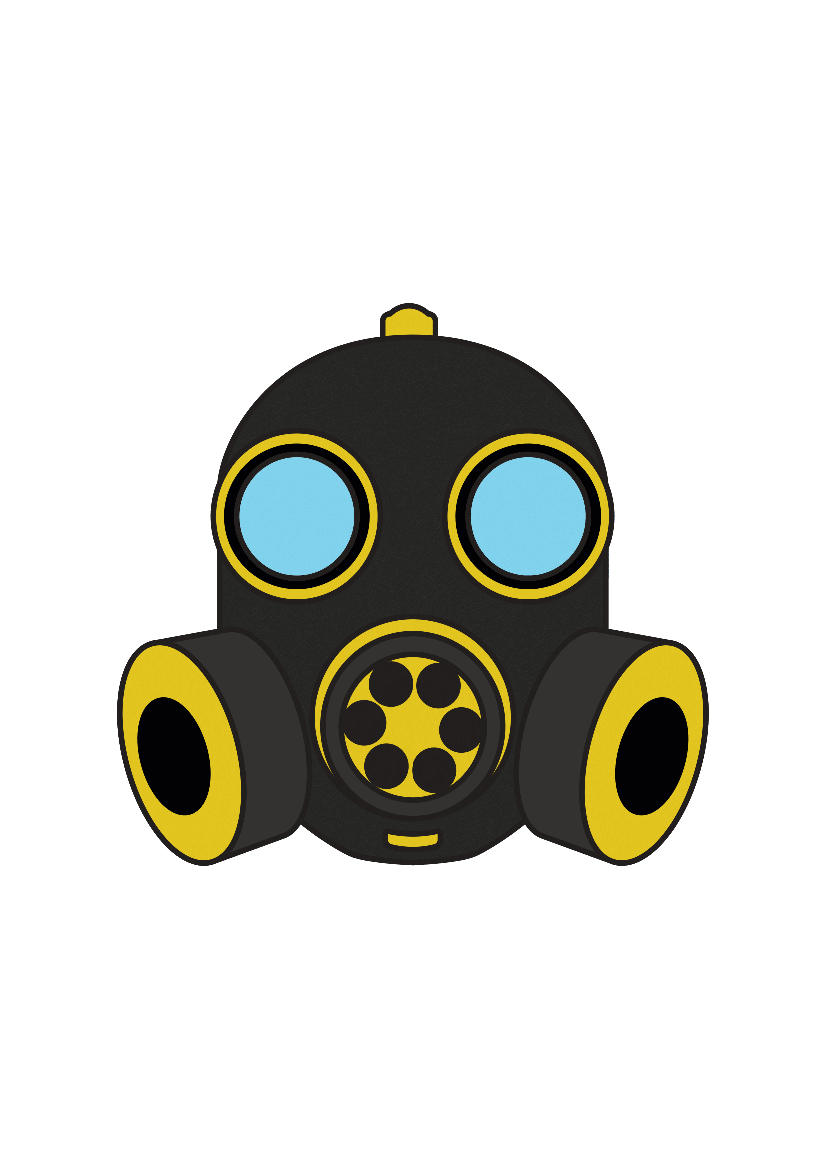 How to Draw A Gas Mask Step by Step Printable