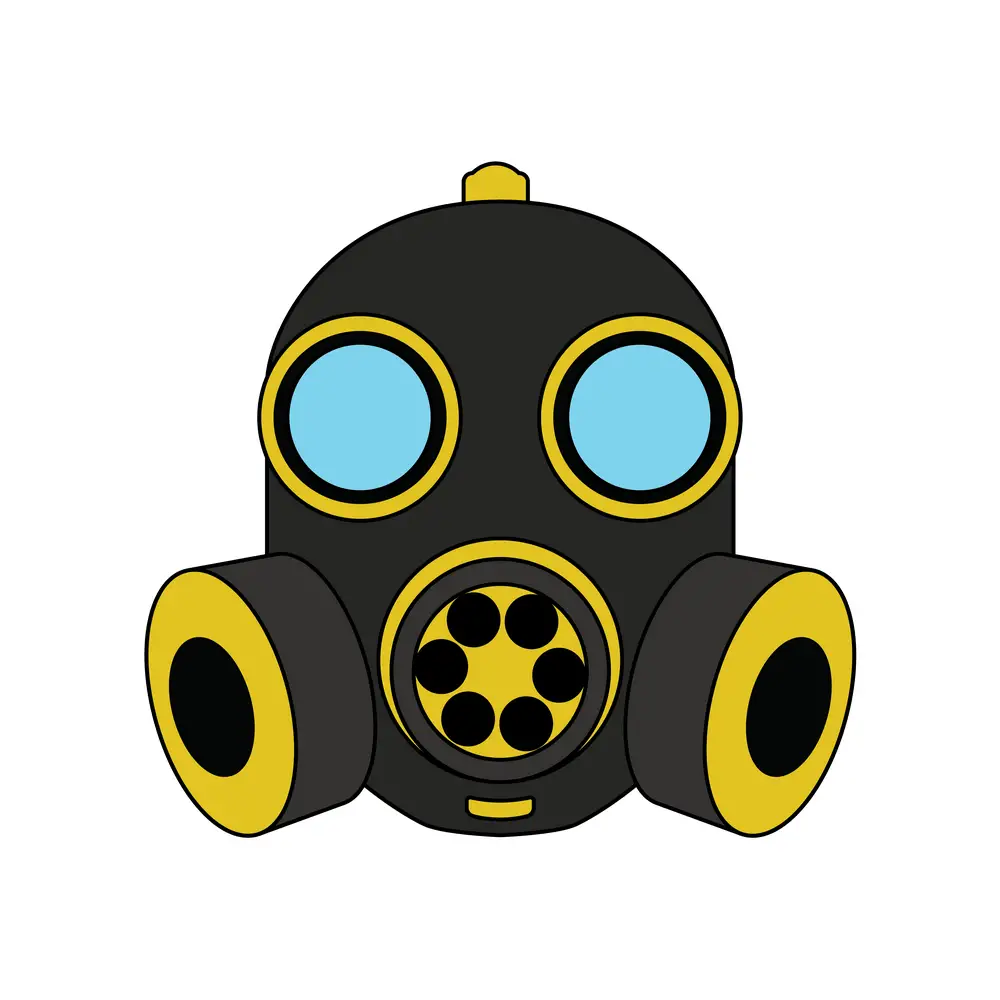 How to Draw A Gas Mask Step by Step Step  10