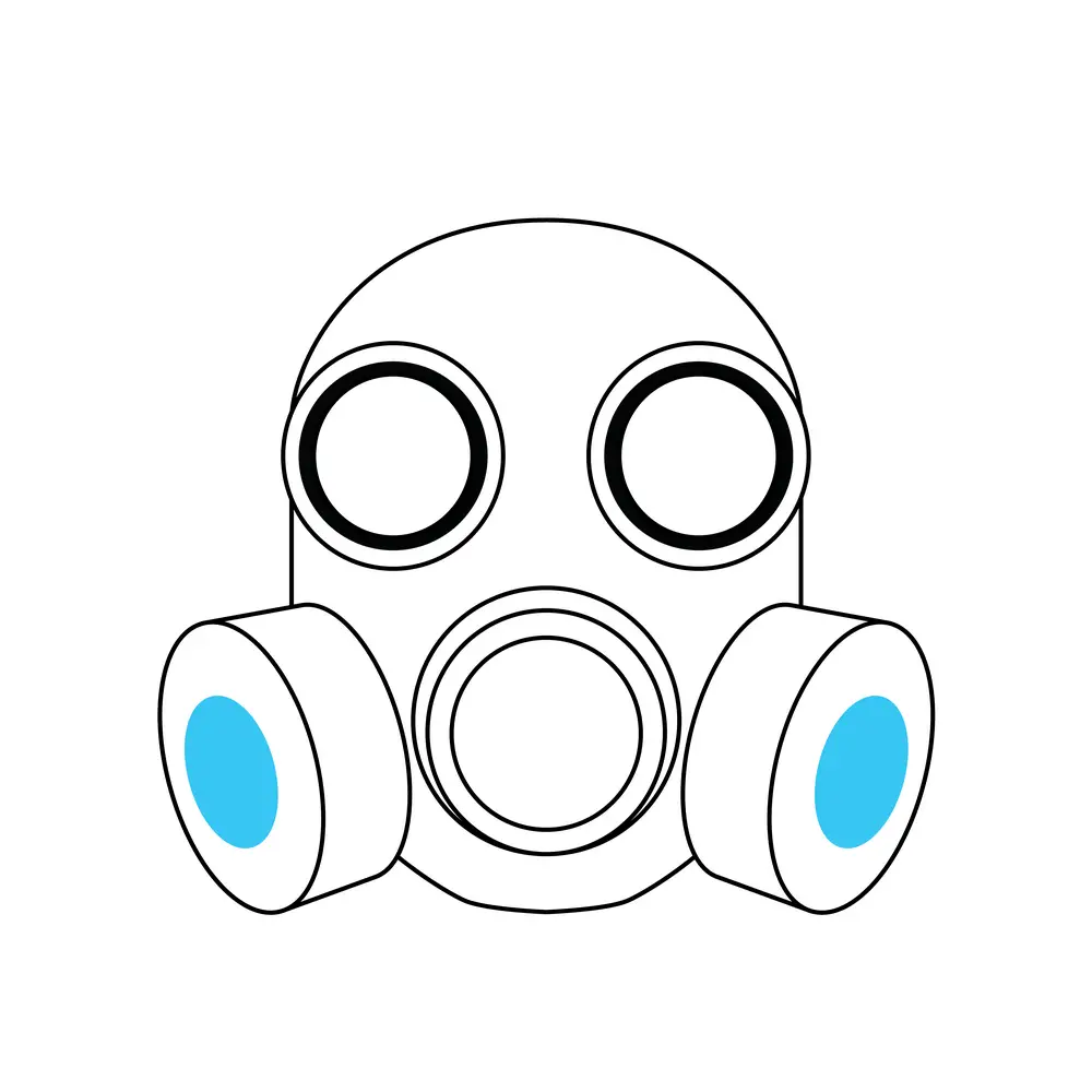How to Draw A Gas Mask Step by Step Step  6