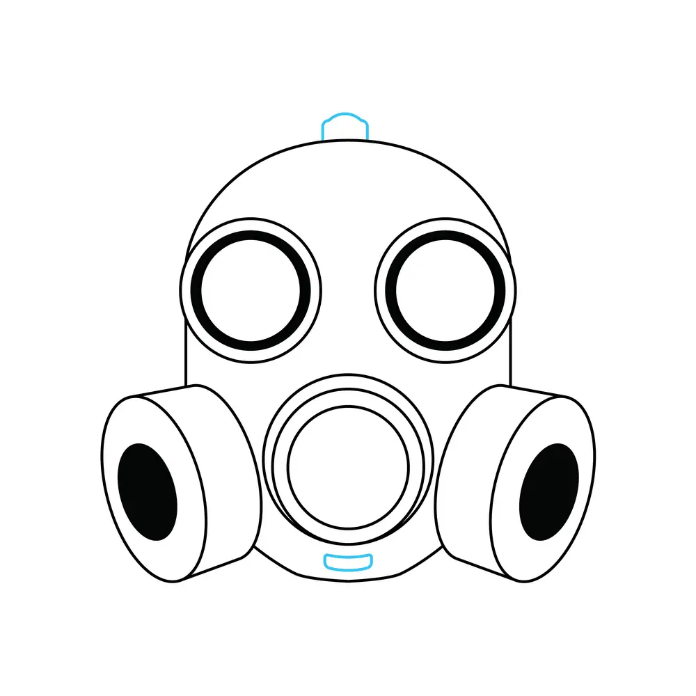 How to Draw A Gas Mask Step by Step Step  7