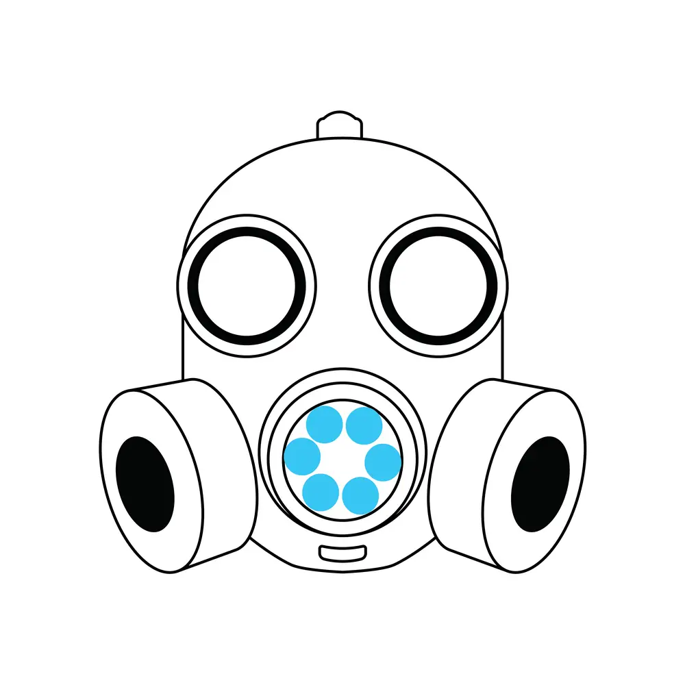 How to Draw A Gas Mask Step by Step Step  8