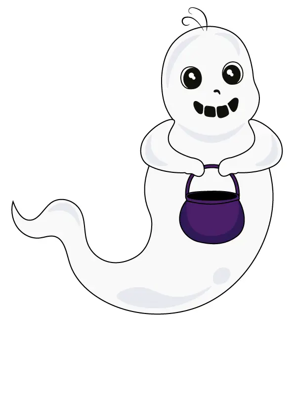 How to Draw A Ghost Step by Step Printable