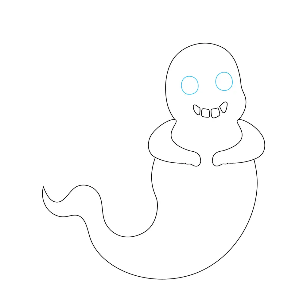 How to Draw A Ghost Step by Step Step  4