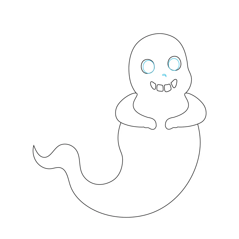 How to Draw A Ghost Step by Step Step  5