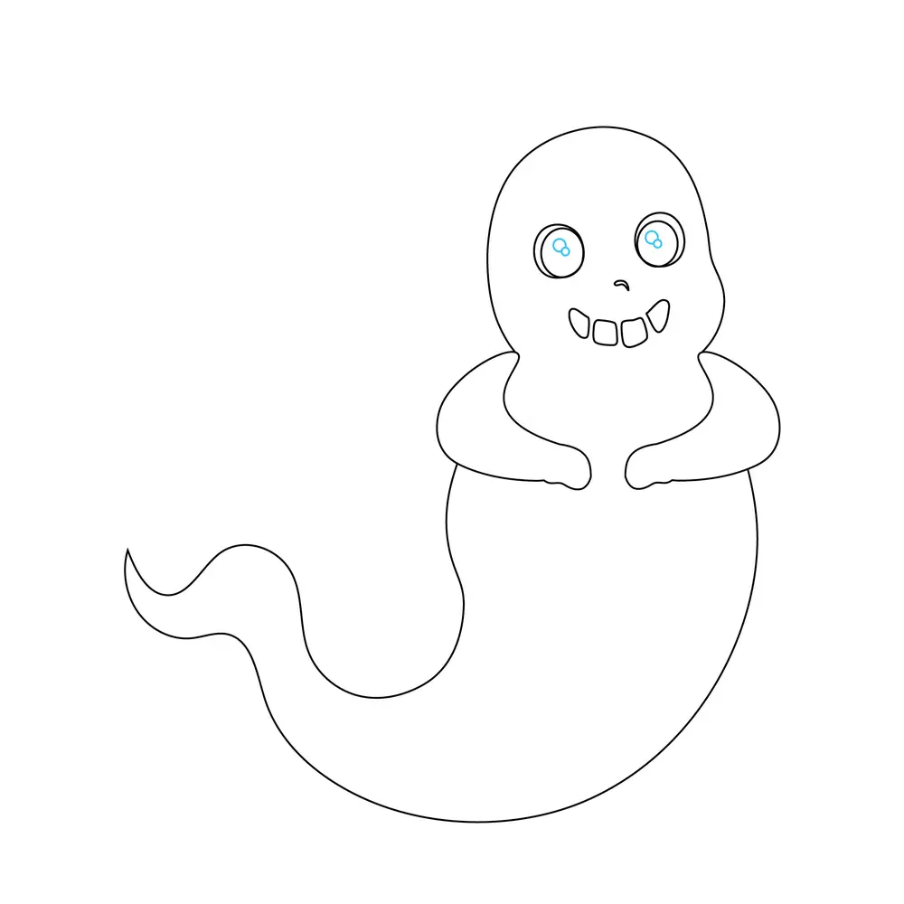How to Draw A Ghost Step by Step Step  6