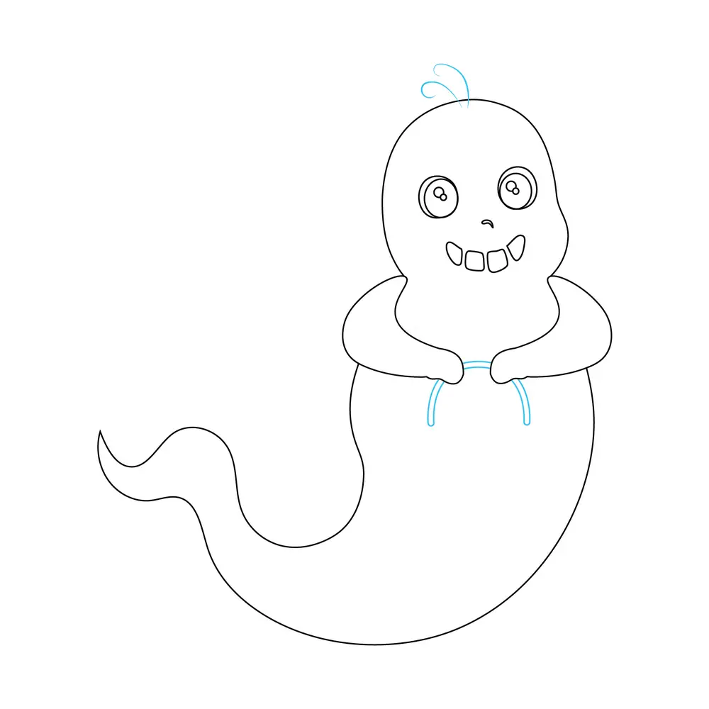 How to Draw A Ghost Step by Step Step  7