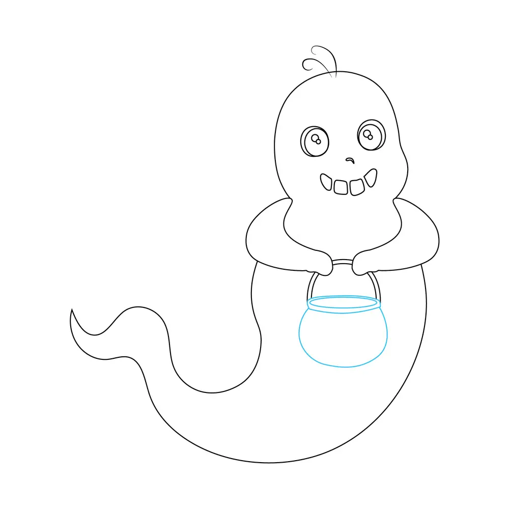 How to Draw A Ghost Step by Step Step  8