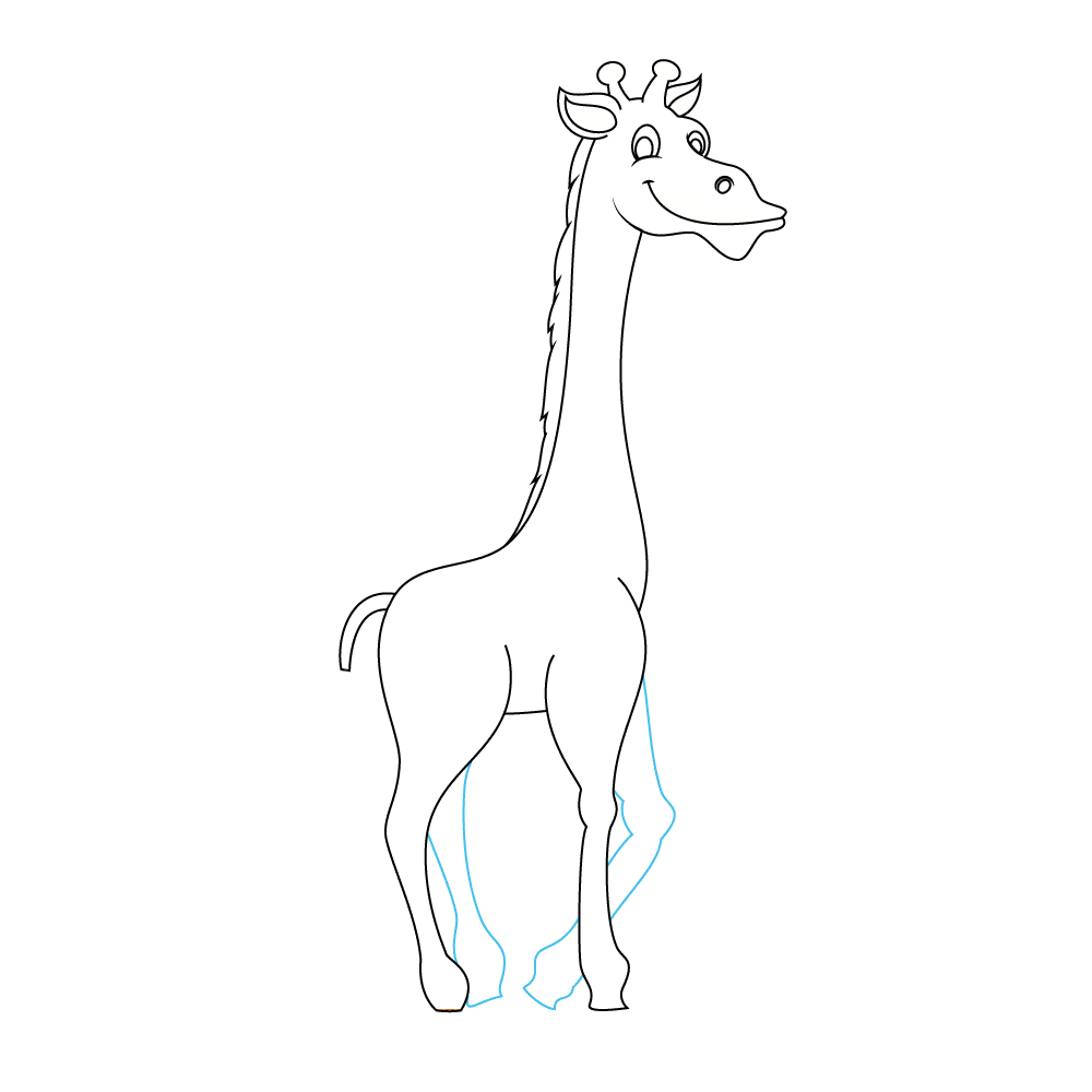 How to Draw A Giraffe Step by Step Step  6